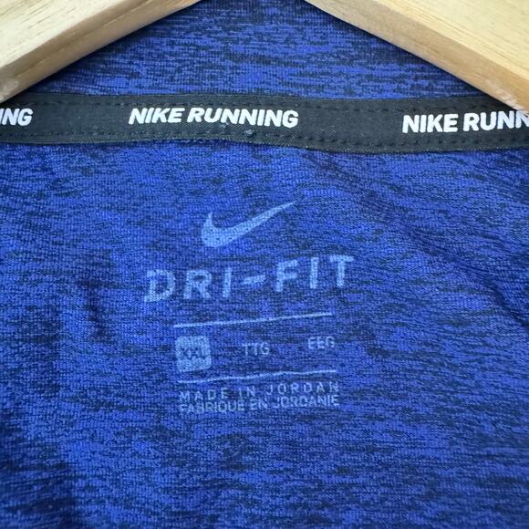 Nike Element Running Pullover Mens XXL Dri-Fit Blue Reflective Long Sleeve - Picture 2 of 14